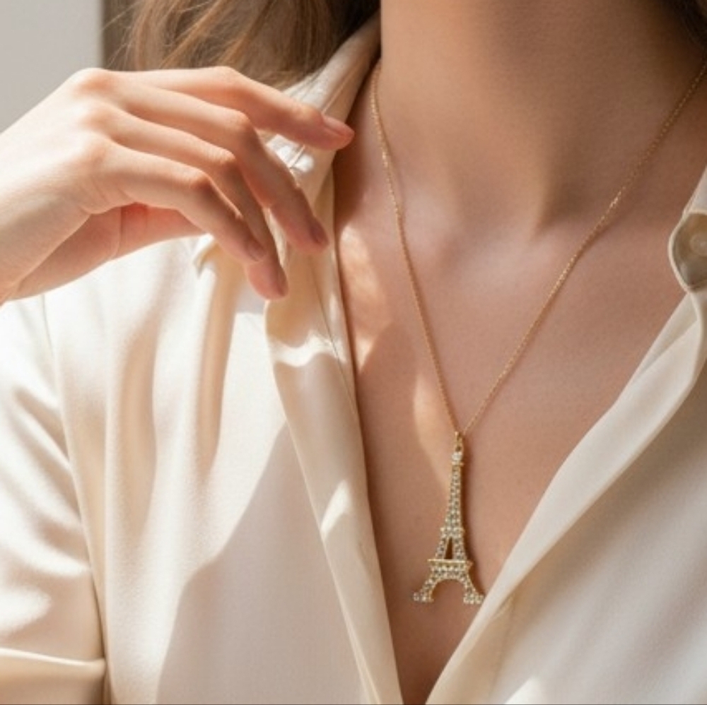 Eiffel Tower Pendant Necklace